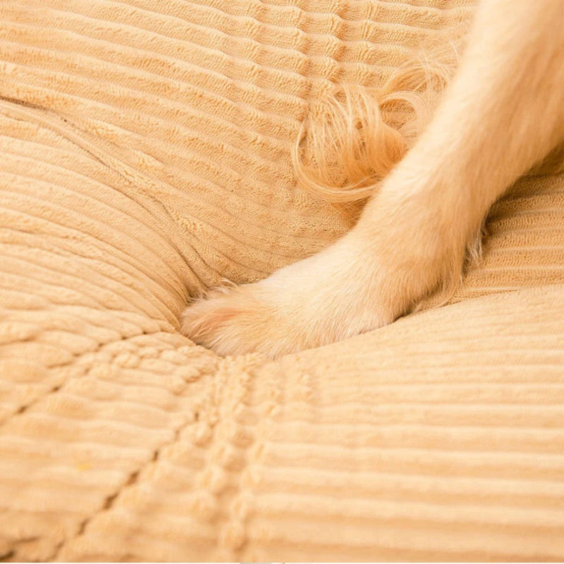 Panier orthopédique pour chien en velours épais