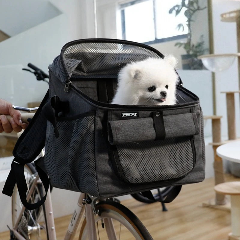 Sac Transport Chien Vélo et Sac à Dos 4-en-1 – Panier Vélo Respirant et Sécurisé