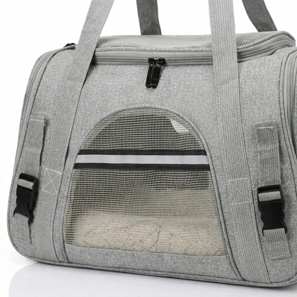 Sac de transport respirant pour chien – Format cabine avec coussin amovible