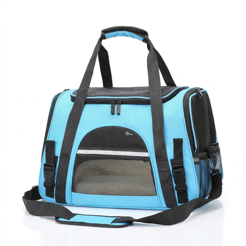 sac de transport chien bleu