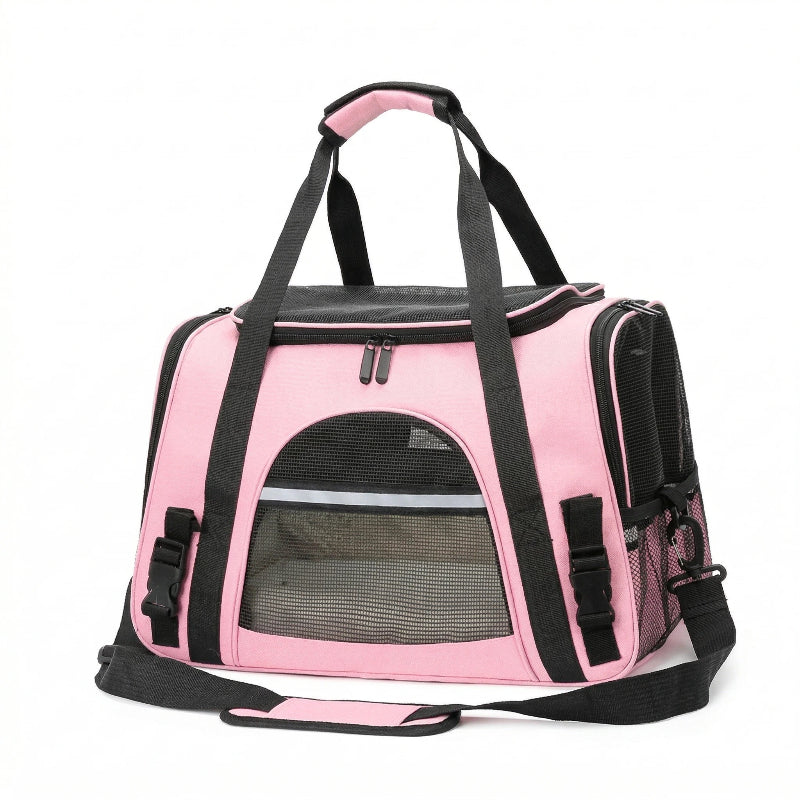 sac de transport chien rose