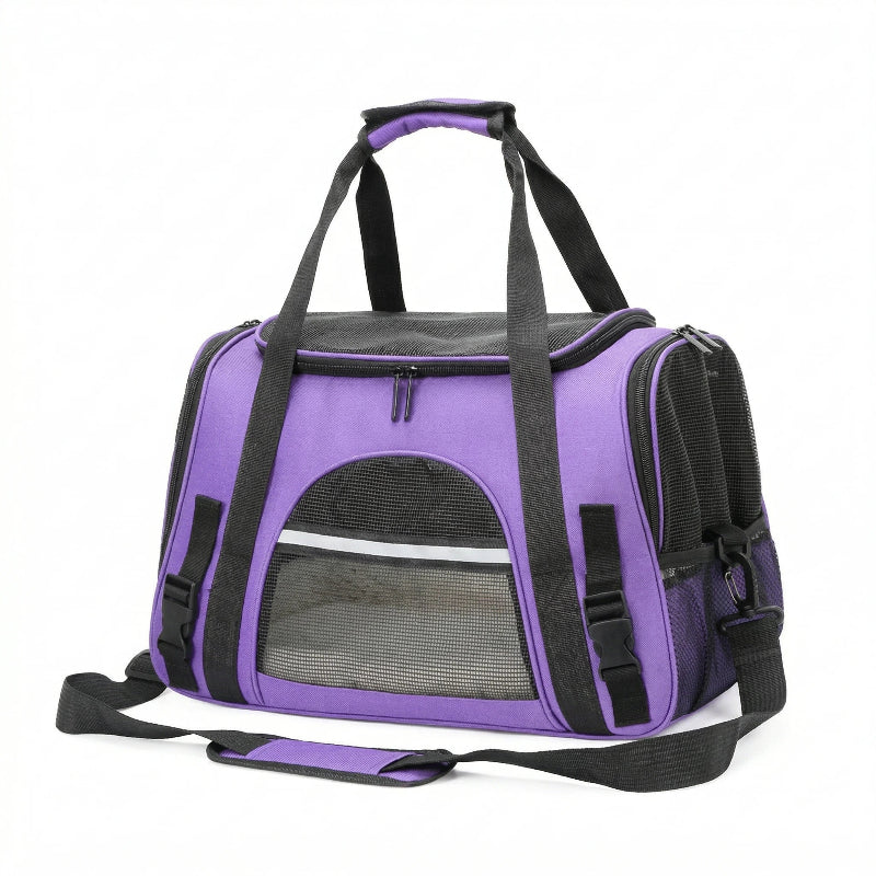 sac de transport chien violet