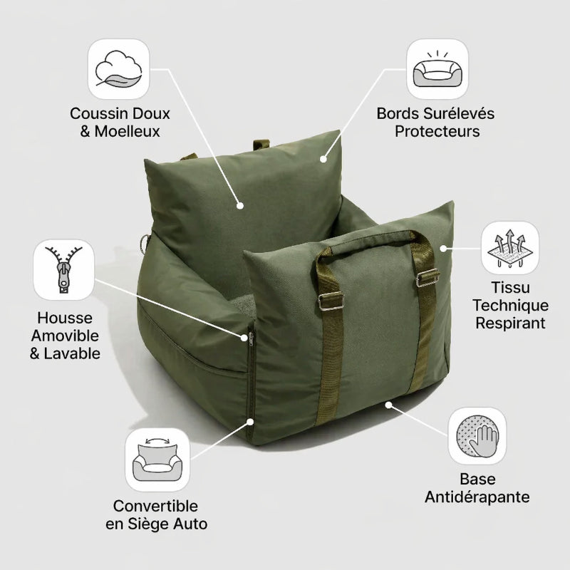 Sac de Transport pour Chien Matelassé avec Harnais