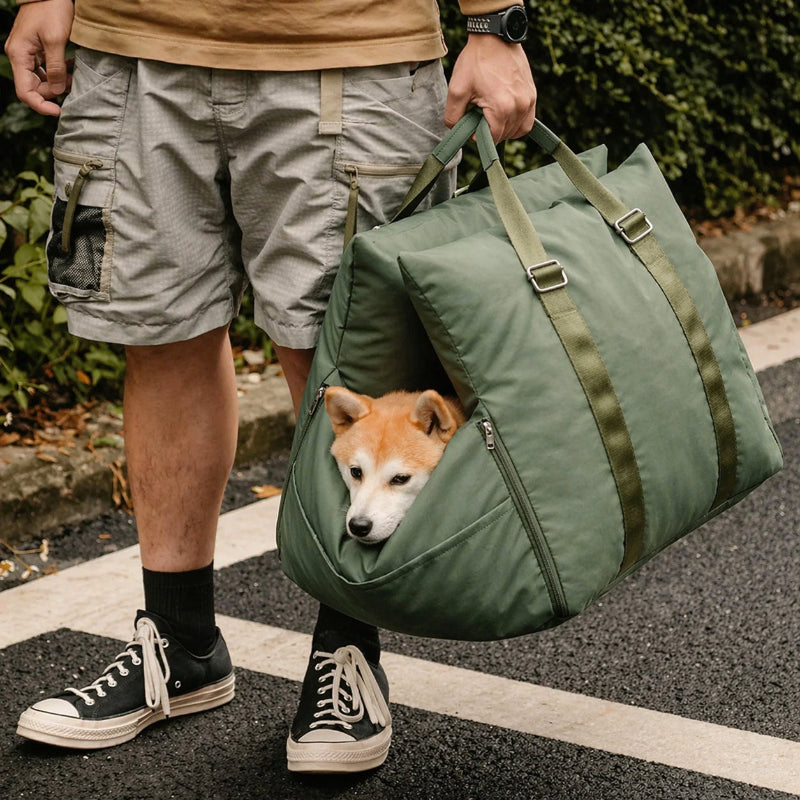 Sac de Transport pour Chien Matelassé avec Harnais