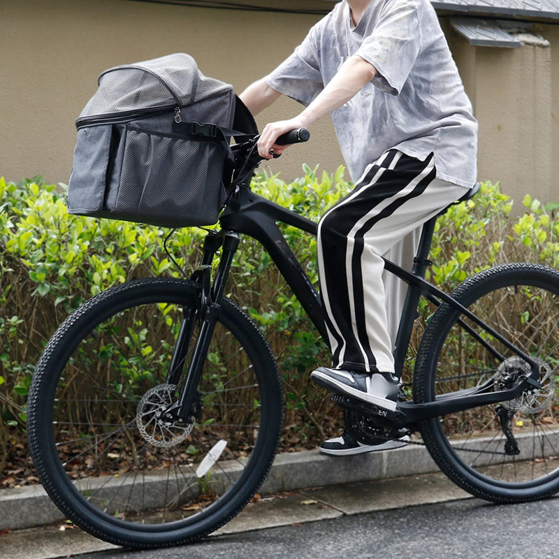 Sac Transport Chien Vélo et Sac à Dos 4-en-1 – Panier Vélo Respirant et Sécurisé