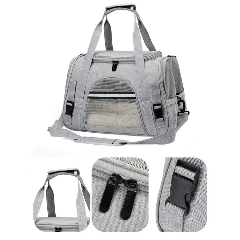 Sac de transport respirant pour chien – Format cabine avec coussin amovible