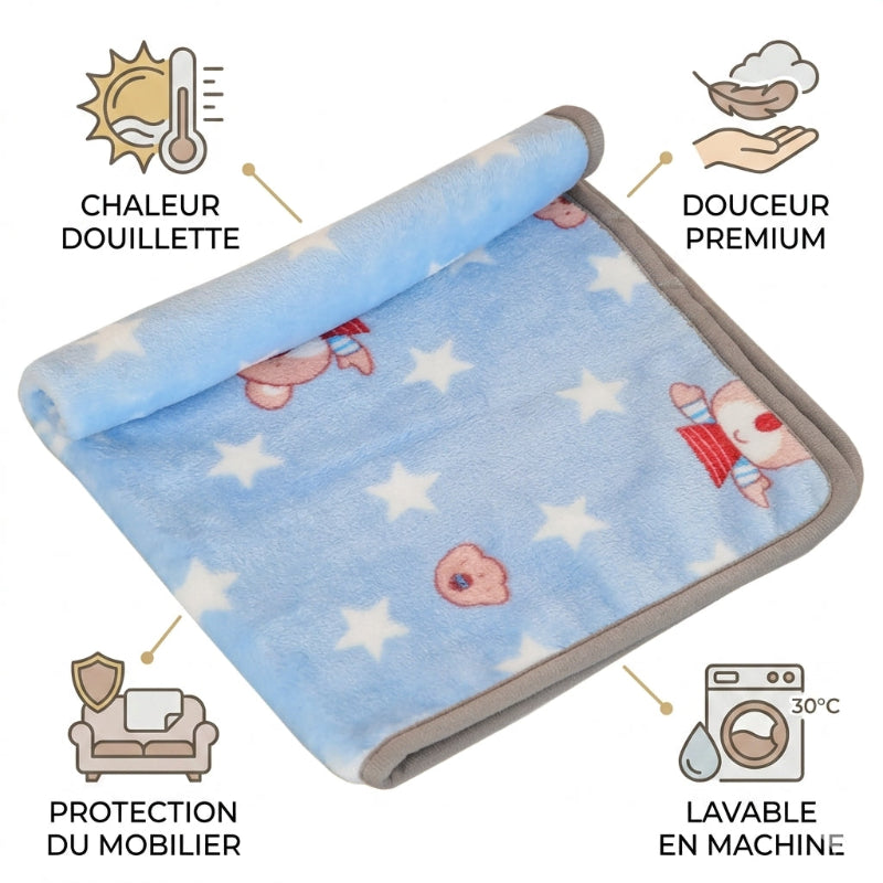 Couverture peluche pour chien – Plaid chaud lavable motifs mignons