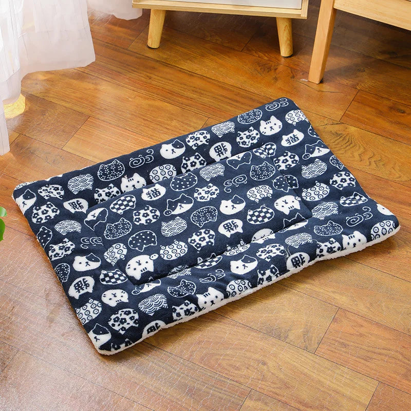 couverture chien bleu motif chat