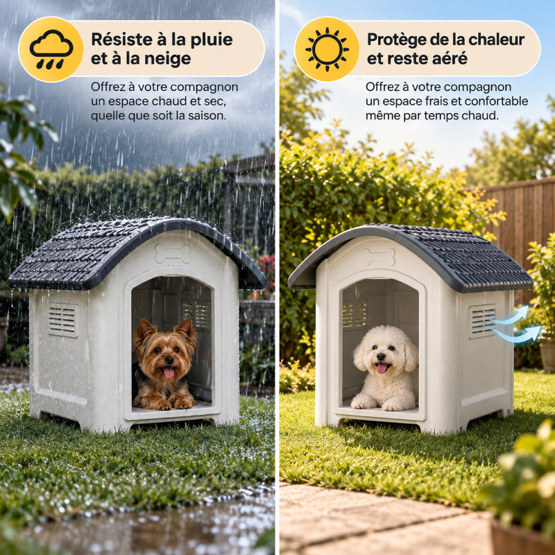 description niche chien exterieur