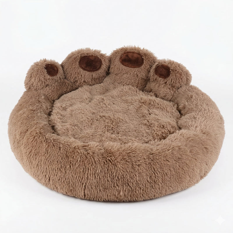 panier chien anti stress marron