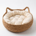 panier chien osier blanc