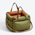 panier chien voiture vert orange