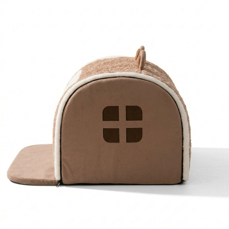 Chenil d’Hiver pour Chien – Panier Fermé Anti-Stress
