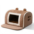 panier chien anti stress marron