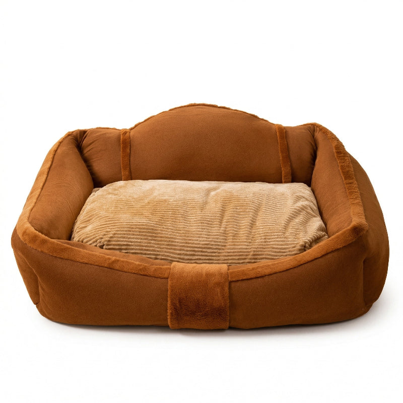 Panier orthopédique pour chien en velours épais