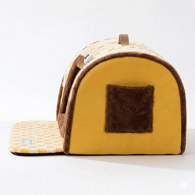 Chenil d’Hiver pour Chien – Panier Fermé Anti-Stress