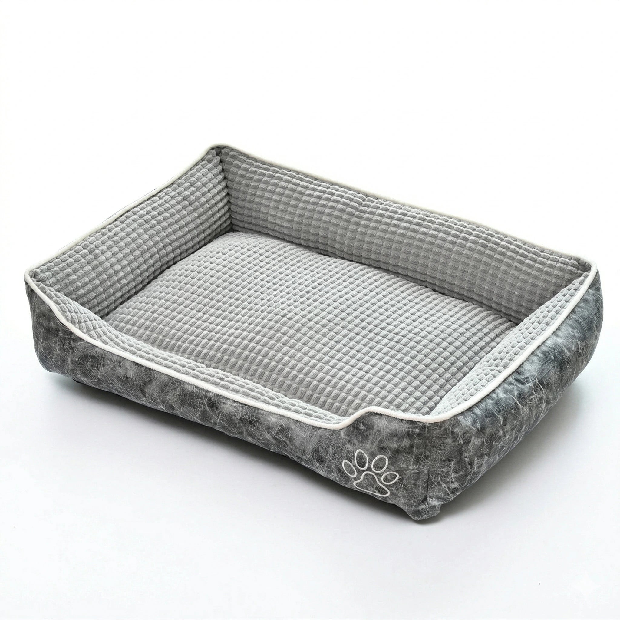 Panier rectangulaire pour chien avec rebords hauts