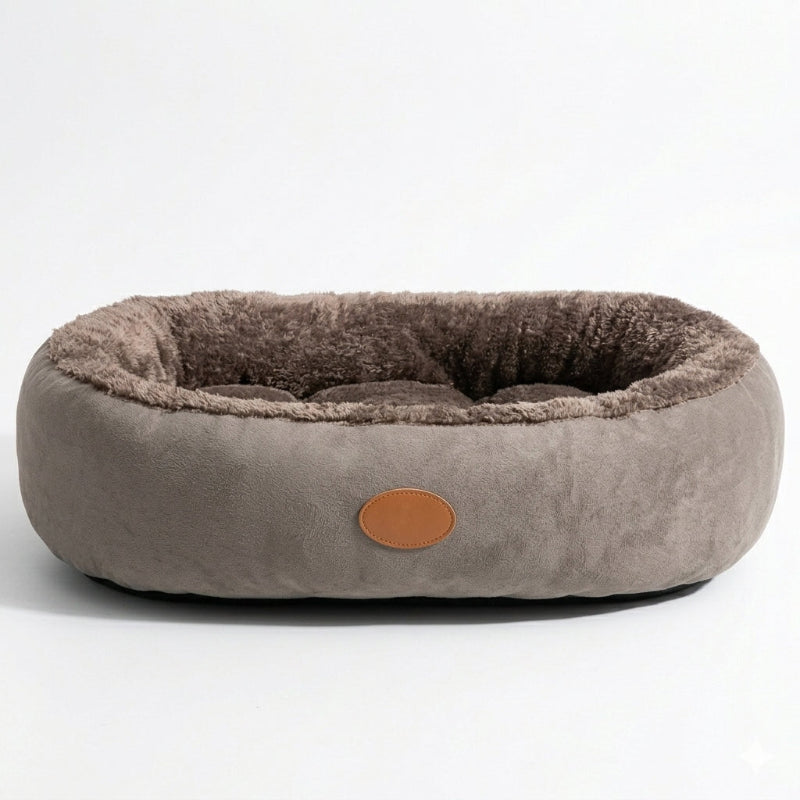 Panier chien orthopédique rond en velours