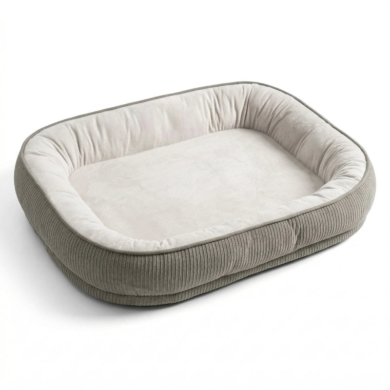Panier orthopédique rectangulaire pour chien avec coussin épais