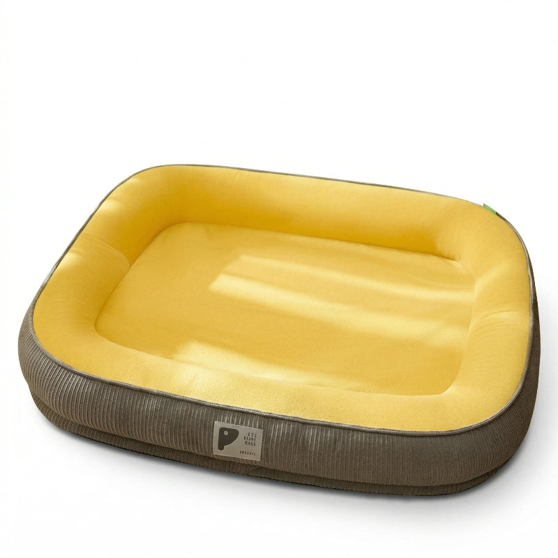 Panier orthopédique rectangulaire pour chien avec coussin épais