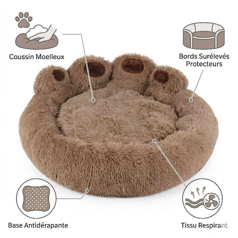 Panier Chien Anti-Stress Donut en Peluche