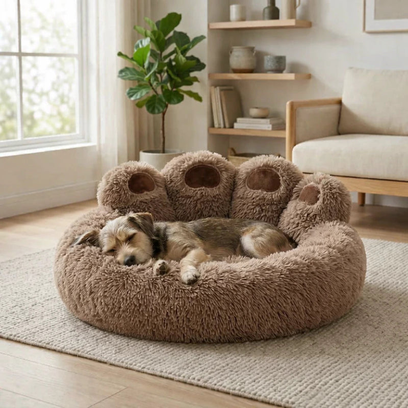 Panier Chien Anti-Stress Donut en Peluche