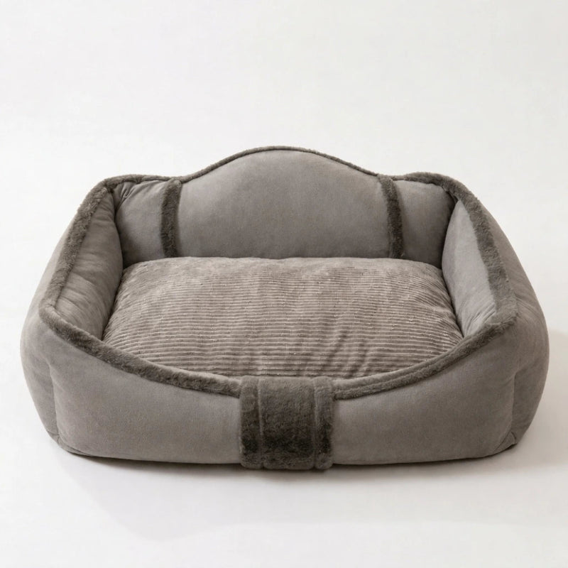 panier chien dehoussable gris