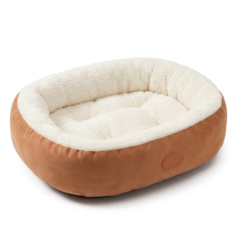 panier chien orthopedique marron