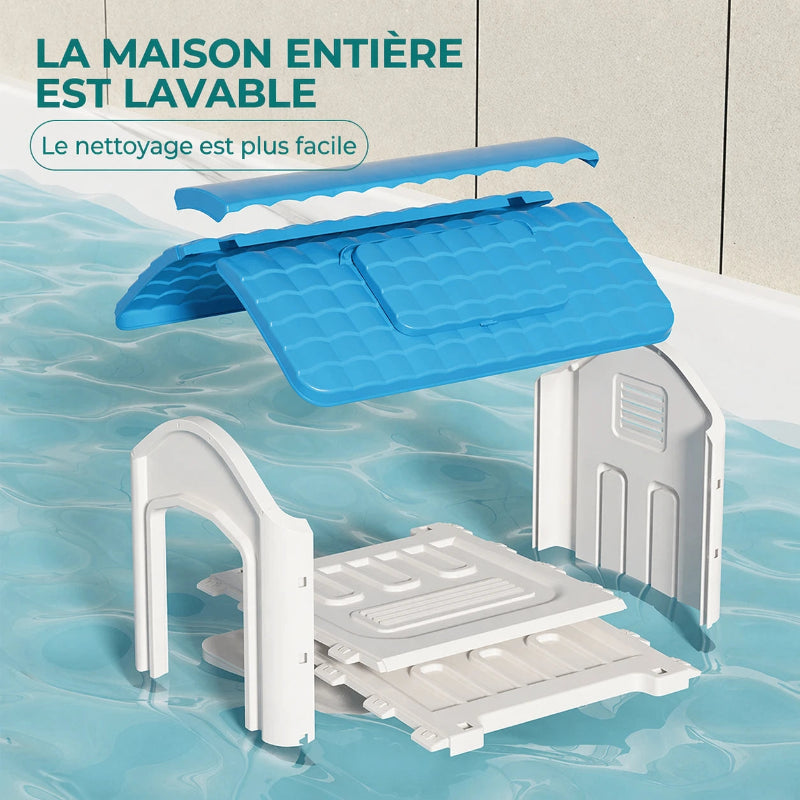 Niche extérieure pour chien étanche – Abri plastique surélevé