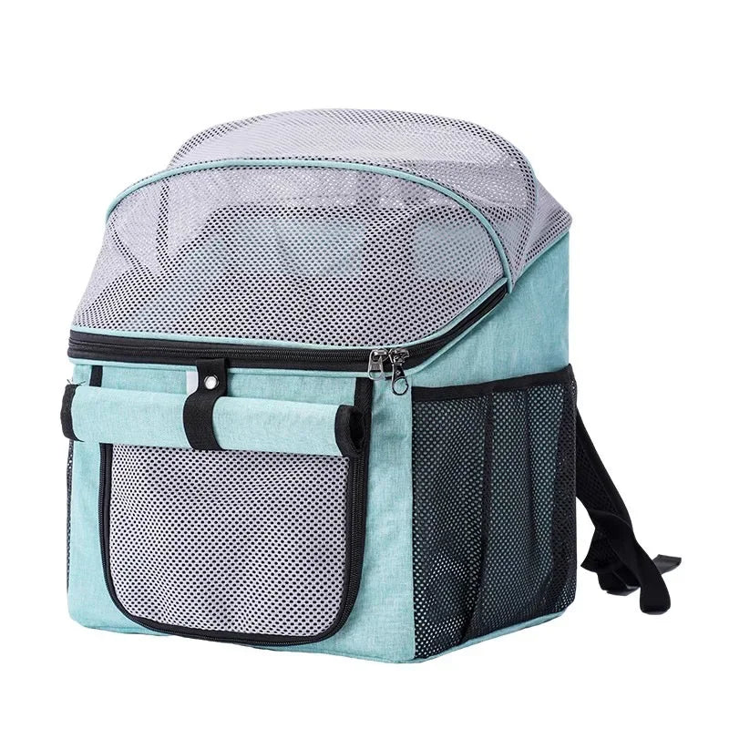 panier chien velo bleu