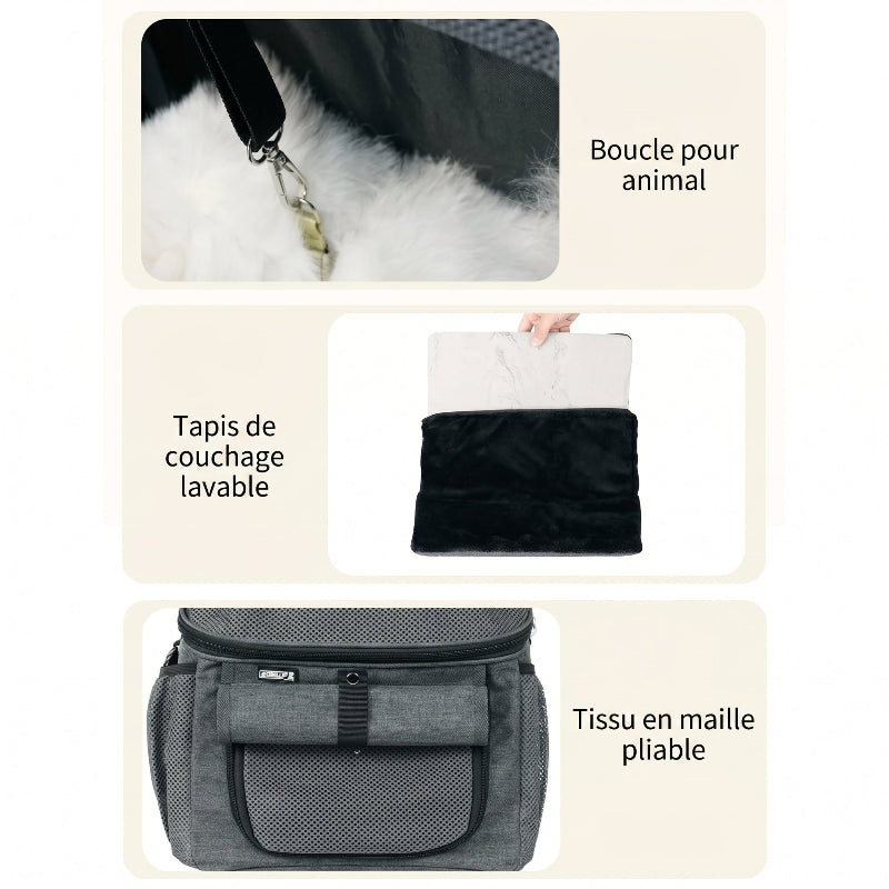 Sac Transport Chien Vélo et Sac à Dos 4-en-1 – Panier Vélo Respirant et Sécurisé