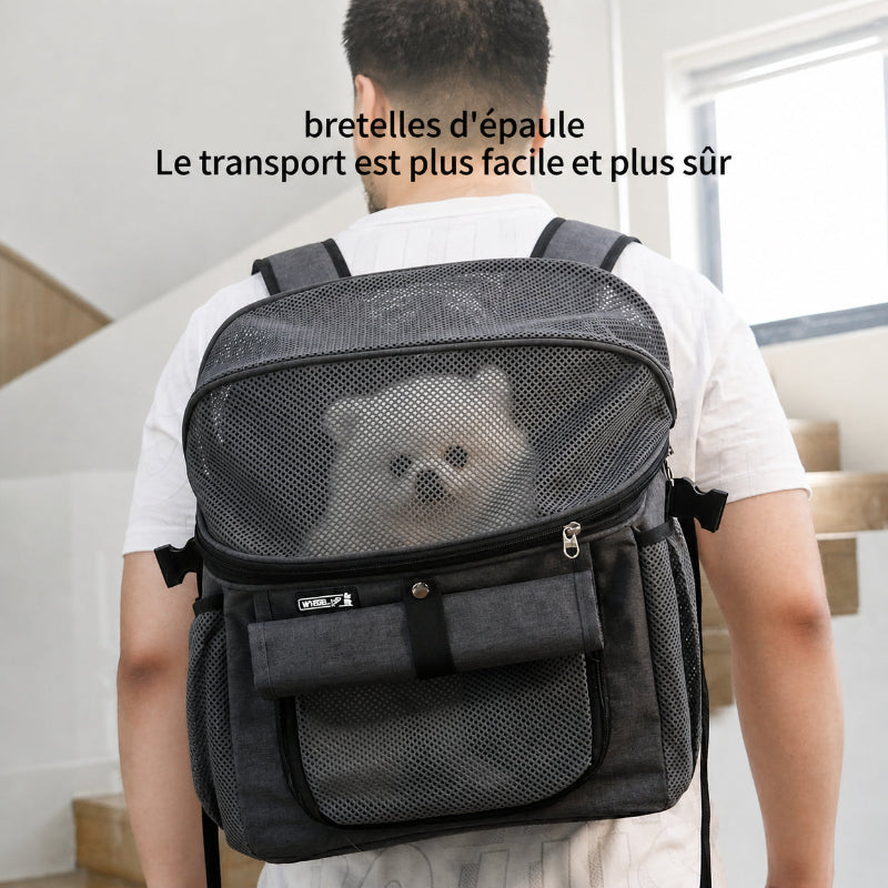 Sac Transport Chien Vélo et Sac à Dos 4-en-1 – Panier Vélo Respirant et Sécurisé