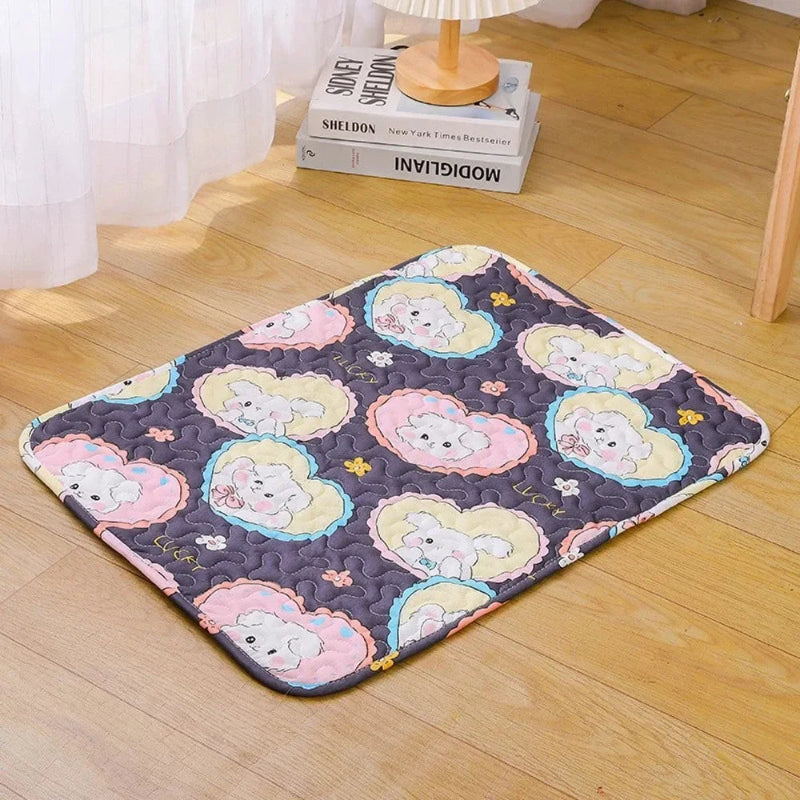 tapis rafraichissant violet lapin