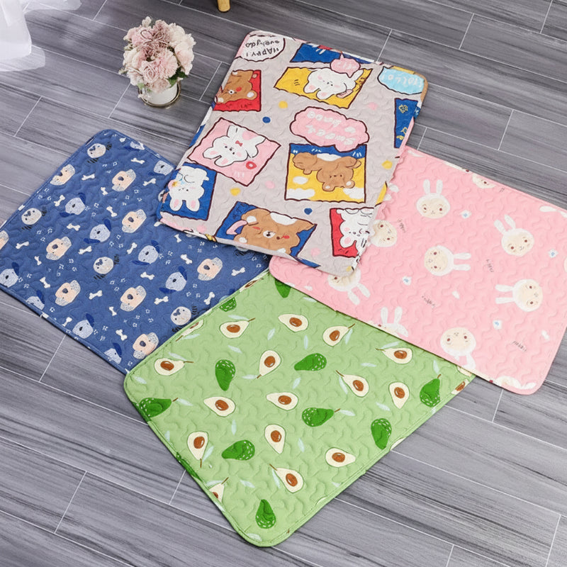 tapis rafraichissant chien motif au sol